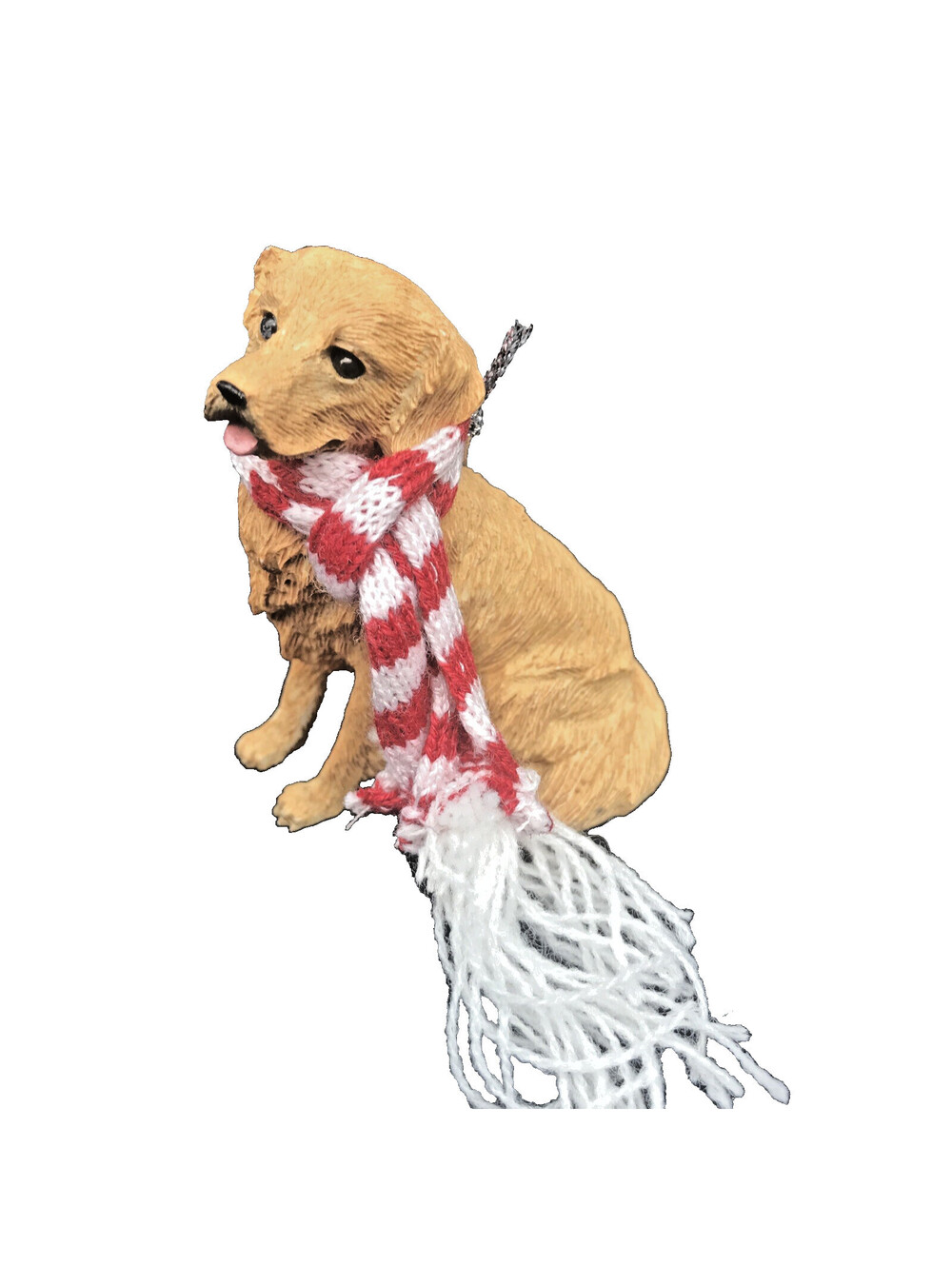 Golden Retriever Christmas Ornament Sandicast Dog Red White Scarf  Original Box